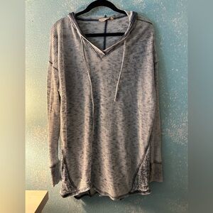 Soft Surrounding Blue/Gray Hooded Tunic